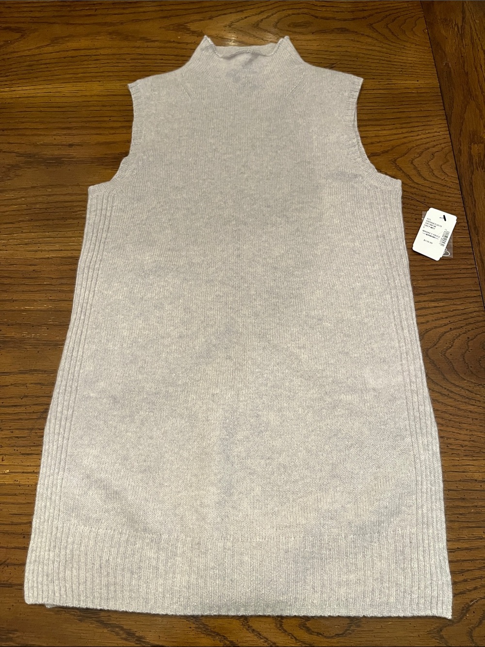 Saks Fifth Avenue Collection Sleeveless Mockneck Cashmere Tunic Sweater, small